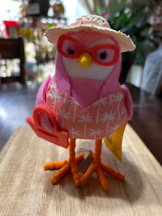 Sun Squad Other - Sun Squad Featherly Friends Felt & Material Bird Figure “Coral” 2024 NWT